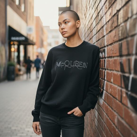 Alexander McQueen Chain Detail Sweater Size M NWT Unisex - Picture 2 of 9